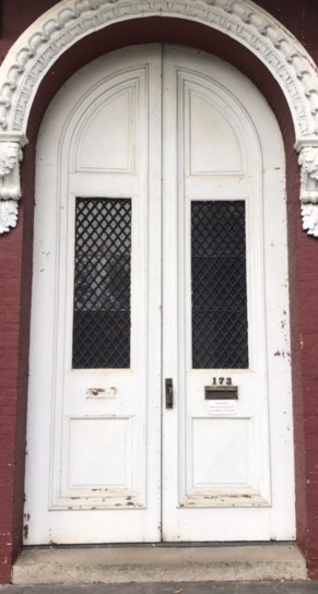 historic church door before