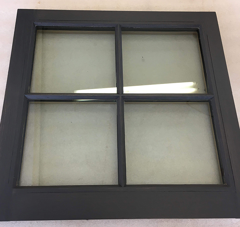 black window frame