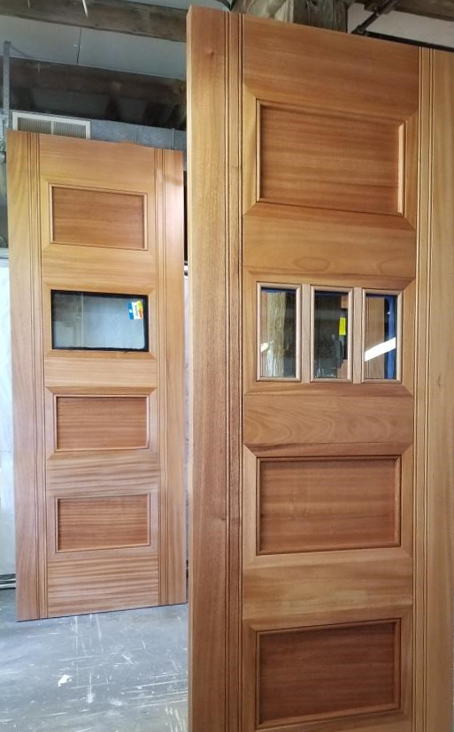 2 wooden doors in progress