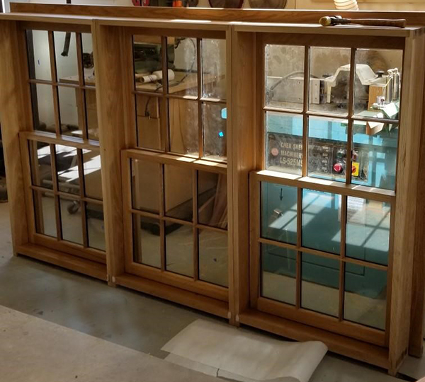 wooden framed window