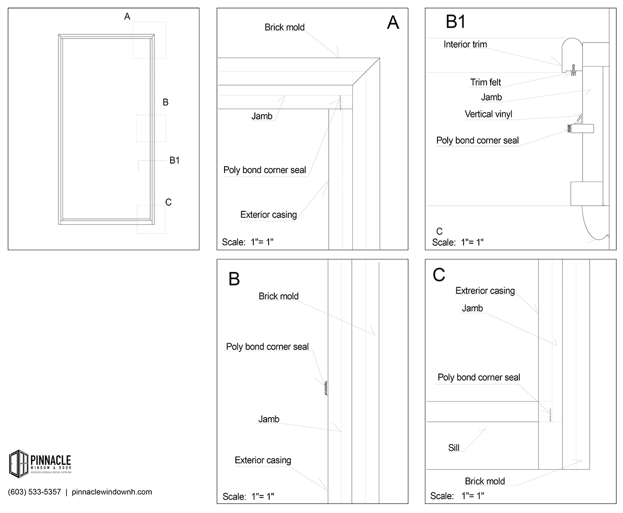 jamb weather stripping diagram